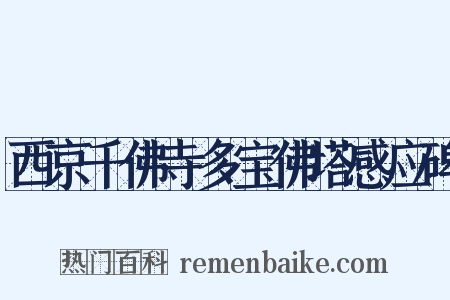 西京千佛寺多宝佛塔感应碑是什么意思的图片